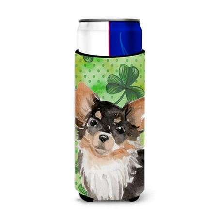 

Long Haired Chihuahua St. Patricks Michelob Ultra Hugger for Slim Cans