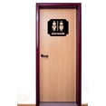 thumbnail image 2 of Men Women Bathroom Door Sign- Beautiful Solid Steel Decorative Accent Metal Art Door Sign, 2 of 3