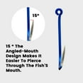 thumbnail image 3 of BBBF 10pcs Pointed Blue Fishing Hooks –  Saltwater & Freshwater Hooks with Round Eye – Ultra-Strong High Steel for , SeaBass Trout, Panfish，marine fish (Size #0.8-12#), 3 of 8