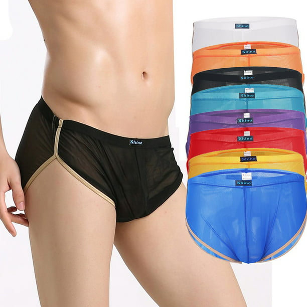 8pc New Fashion Men Sexy Mesh Underpant Soft Brief Breathable Sports Underwear