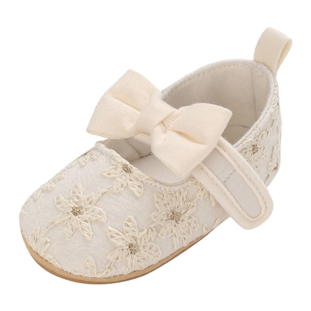 XDZJLR Infant Shoes New Pattern Fashion Cute Bow Decoration Hook Loop Non Slip Sneaker