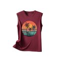thumbnail image 4 of Summer Savings Clearance! Titcea Tank Top for Women Palm Tree Printed Round Neck Sleeveless Casual T Shirts Hawaiian Beach Holiday Summer Tops, 4 of 5