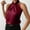 Red, variant on Women Silk Satin Casual Sleeveless Neck Tank Top Summer Curved Hem Lightweight Dressy Blouses Shirt Fitted Muscle Women Womens Swim Tops Womens Tops Pack Low Cut Top Women Dressy Cardigan