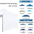 thumbnail image 3 of Joroamp 10x10 Canopy Tent Sidewalls Pop Up Canopy Outdoor Shade Canopy, Outdoor Canopies Instant Canopy Sunwall, 1 Pack Straight Leg Canopy SideWall Only, White, 3 of 7