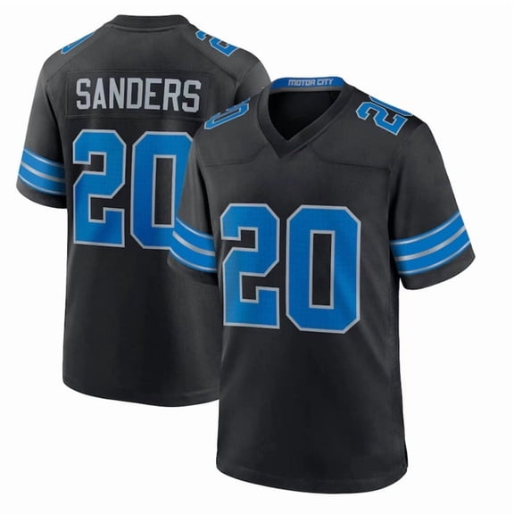 Men's Replica Classic Jersey Sanders 20 shirt Sports Game Tee Black-S