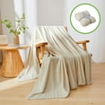 thumbnail image 4 of Clearance Under $5!Yyuenw Fleece Throw Blanket for Couch and Bed, 27x39 inches Summer Soft Fleece Throws, Fuzzy Waffle Textured Blanket, Cozy Warm Lightweight All Season Blanket Throw, 4 of 5