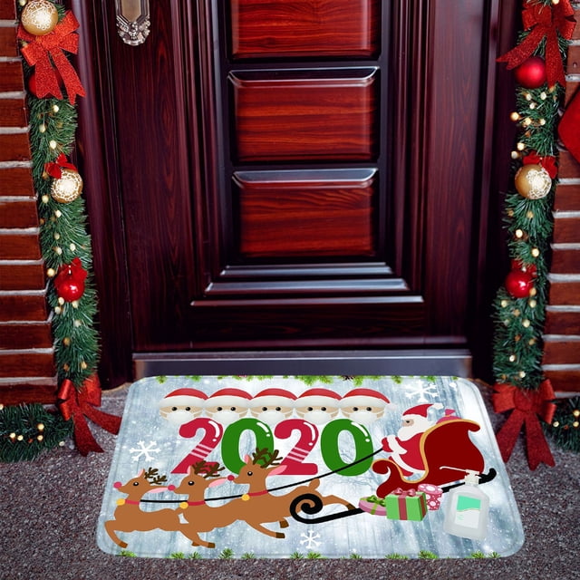 Teissuly 1pc Merry Christmas Welcome Doormats Indoor Home Carpets Decor 40x60CM Teissuly WER202310236831