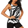 thumbnail image 2 of Fotbe Leopard And Zebra 2 Blusas Sin Mangas para Mujer – Estilo Casual, Corte Suelto, Slim-Fit, Cuello Redondo Deportivo, Tops de Verano para Gimnasio y Yoga-X-Large, 2 of 7