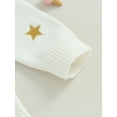 thumbnail image 6 of Arvbitana Infant Girls Casual Sweater Rompers 0M 6M 9M 12M 18M Long Sleeve Crew Neck Stars Knit Jumpsuits Baby Bodysuits, 6 of 8