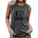 thumbnail image 1 of Tops casuales sexys de verano sin mangas para mujer Tops de chaleco sin mangas con estampado de cuello redondo regular Pompotops lopia994732, 1 of 4