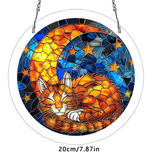 Liaiai Acrylic Jigsaw Puzzle Suncatcher,Animal Series Sun Catcher Stained Glass Acrylic Puzzle Decoration for Women Men Mom Birthday Gift Home Decor