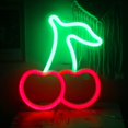 thumbnail image 2 of Cherry Neon Lights For Bedroom Neon Signs Red Green Led Neon Wall Sign Fruit Neon Lamp Sign For Kids, 2 of 5