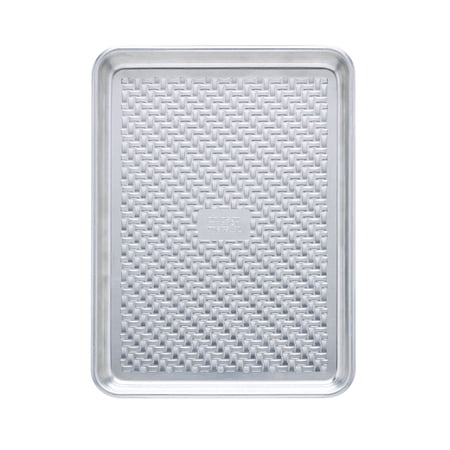 Chicago Metallic Uncoated Textured Aluminum Small Cookie/Baking Sheet  9-inch-by-13-inch  Silver