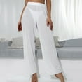 thumbnail image 2 of Women Sheer Mesh Pants See Through Bikini Bottom Swimsuit Cover Up Wide Leg Beach Pants Cover Up Pants for Swimwear 2025 New Mesh Ruffle Trim Cover Up Pant Beach Cover Up Beach Wrap Bikini Pant Shiny, 2 of 9