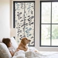 thumbnail image 3 of Grey Blue Botanical Window Privacy Film, Rustic Country Spring Floral Summer Leaf Static Cling UV Sun Blocking Tint Film Heat Control Windows Films for Bedroom Bathroom, Window Stickers 23.6"x59", 3 of 8