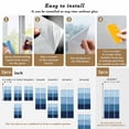 thumbnail image 6 of Blue Ombre Window Privacy Film, Farmhouse Vintage Wooden Striped Static Cling UV Sun Blocking Heat Control Window Tint Day and Night, Non-Adhesive Reusable One Way Windows Privacy Cover 17.7''x78.7'', 6 of 7