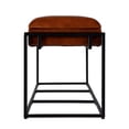 thumbnail image 3 of Butler Specialty Company Kane 62 in. W Leather and Iron Accent Bench - Brown, 3 of 5