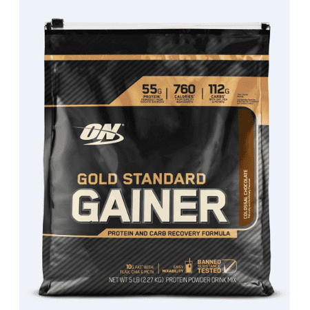 Optimum Nutrition Gold Standard Gainer Protein Powder, Colossal Chocolate, 55g Protein, 5