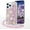 Pink, variant on Compatible with iPhone 15 Bling Case with Lanyard Strap Luxury 3D Diamond Crystal Rhinestone for Women Girls Glitter Sparkle Case Shiny Gemstone Perfume Bottle and Flower Cover, Purple