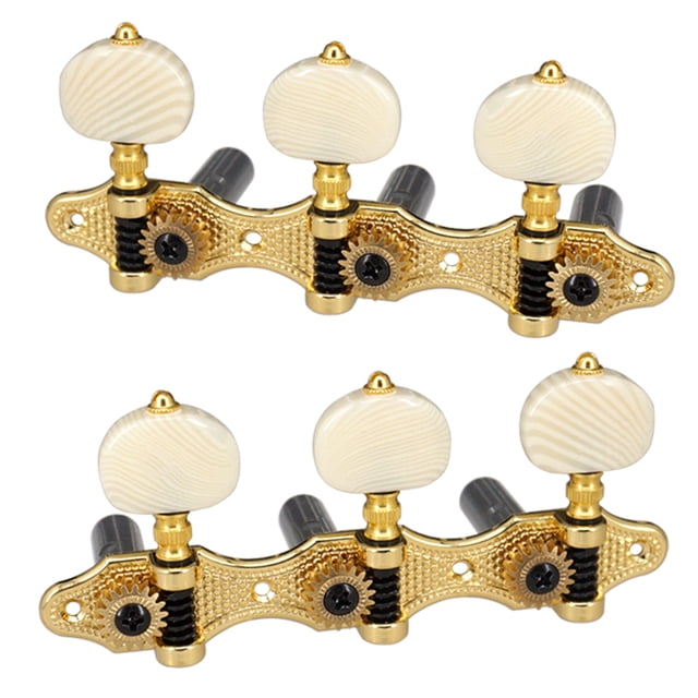 Perilla de cuerda de instrumento 2 tablones Clavija de afinación de guitarra clásica Afinadores de guitarra acústica 1:18 Tecla de afinación 3 Izquierda 3 Perillas de guitarra derecha Reemplazo Tomshoo Perilla de cuerda de instrumento