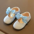 thumbnail image 7 of Wdgfv Toddler Girl Mary Jane Shoes Bowknot Ballet Flats for Little Girls Party School Wedding Uniform Princess Dress Shoes Blue 15, 7 of 7