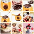 thumbnail image 4 of Candy Melts Candy And Melting Pot， Fondu Melting Pot Candy Making Or Cheese Fondue Kit Kitchen Accessories Butter Candy Cheese Warming Fondue Set/ Single Oven Chocolate Melter Us Standard Yellow, 4 of 9