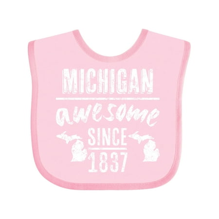 

Inktastic Michigan Awesome Since 1837 Gift Baby Boy or Baby Girl Bib