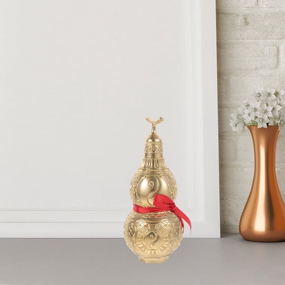 FENGGUIQU Figurilla De Calabaza De Cobre Dorado Decorativa Para Con Detalles Finos Y Artesanía