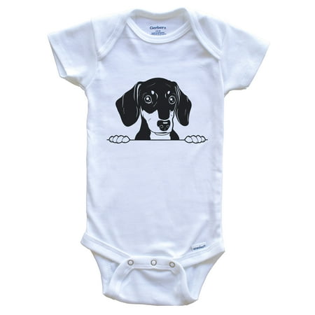

Dachshund Dog Breed Drawing Cute One Piece Baby Bodysuit