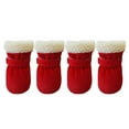 thumbnail image 2 of Dog Shoes for Winter Dog Boots and Paw Protectors Warm Snow Booties for Puppy Anti- Rubber Sole for Small Medium Dogs 1.77"x1.57" (L*W) Red, 2 of 8