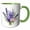 Green/White, variant on 3drose, Lavender Flowers Illustration, 15oz Mug