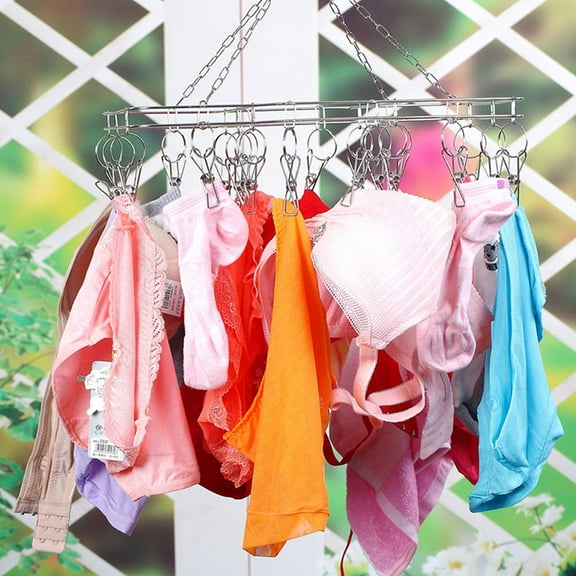 ORDDIART Stainless Steel Laundry Hangers with Clips, 1 Pack, Anti-Skid , 2.5mm Thick Wire for Drying Clothes