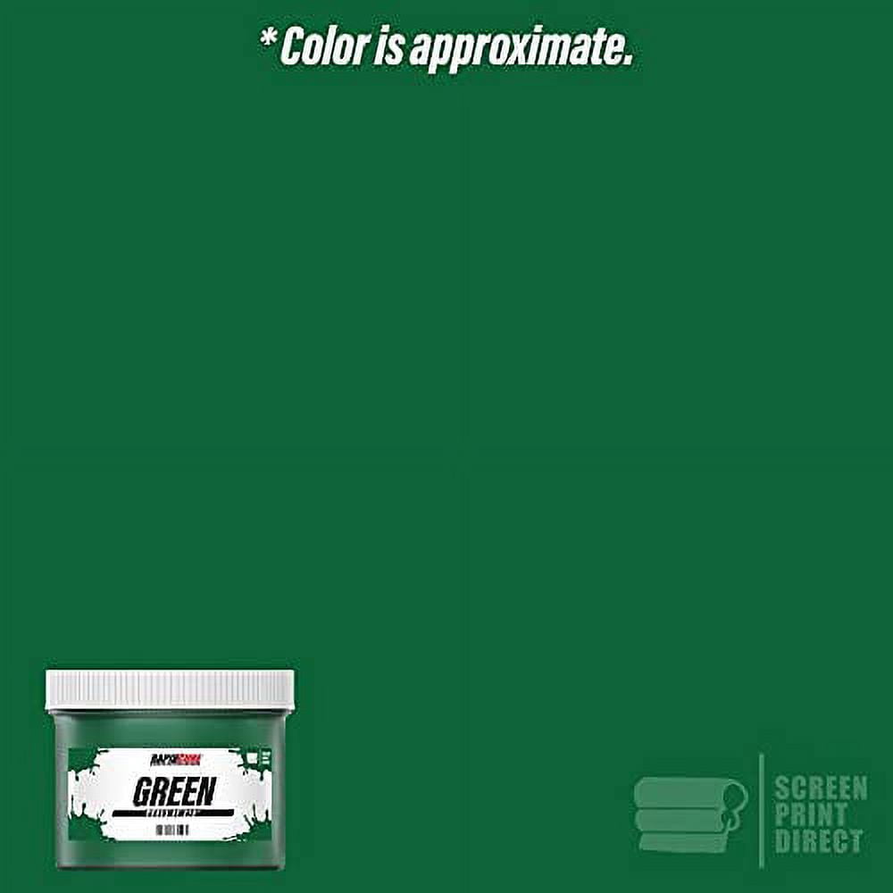 Rapid Cure Screen Printing Ink Green (Pint - 16oz.) - Plastisol Ink for Screen Printing Fabric - Low Temperature Curing Plastisol by Screen Print Direct - Fast Cure Ink for Silk