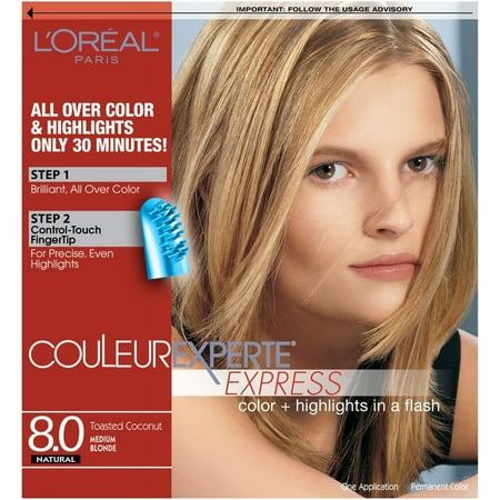 L'Oreal Paris Couleur Experte Unisex Hair Color Highlights, Medium Blonde - Toasted Coconut, 1 Kit