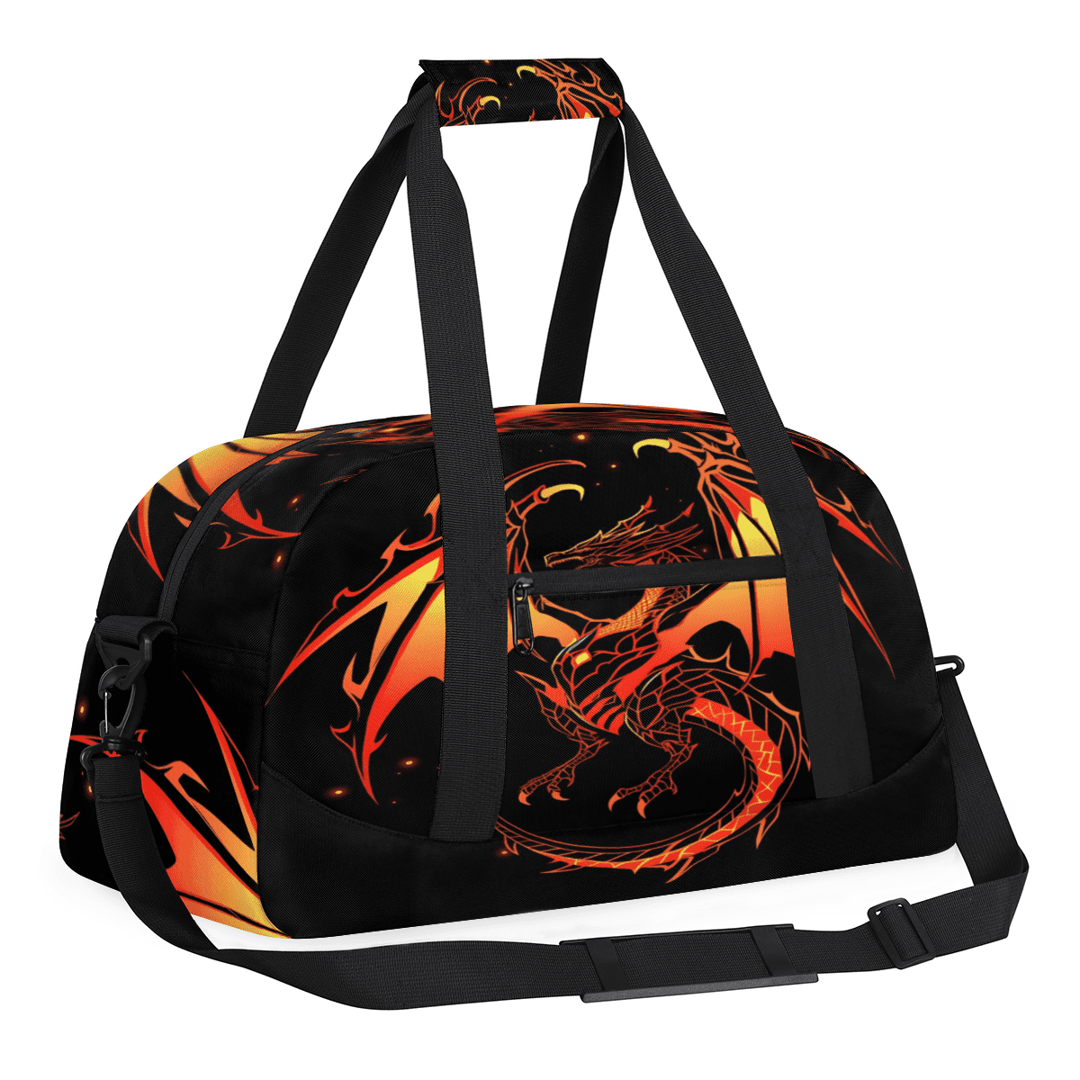 Herdesigns Funny Dinosaur Sports Duffle Bag for Women & Men, Cool Dinosaur Gym Bag Dance Bag Overnight Bag Carry On Weekender Travel Bag
