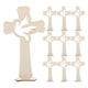thumbnail image 1 of 10 figuras de cruz de madera con base, cruz de madera para centros de mesa., 1 of 7