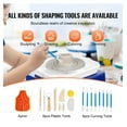 thumbnail image 4 of Mini Pottery Wheel for Kids & Beginners - 2 Turntables, Adjustable Speed, 17 Accessories - 2.6/3.9in Ceramic Wheel Machine, 30W, Blue, 4 of 7