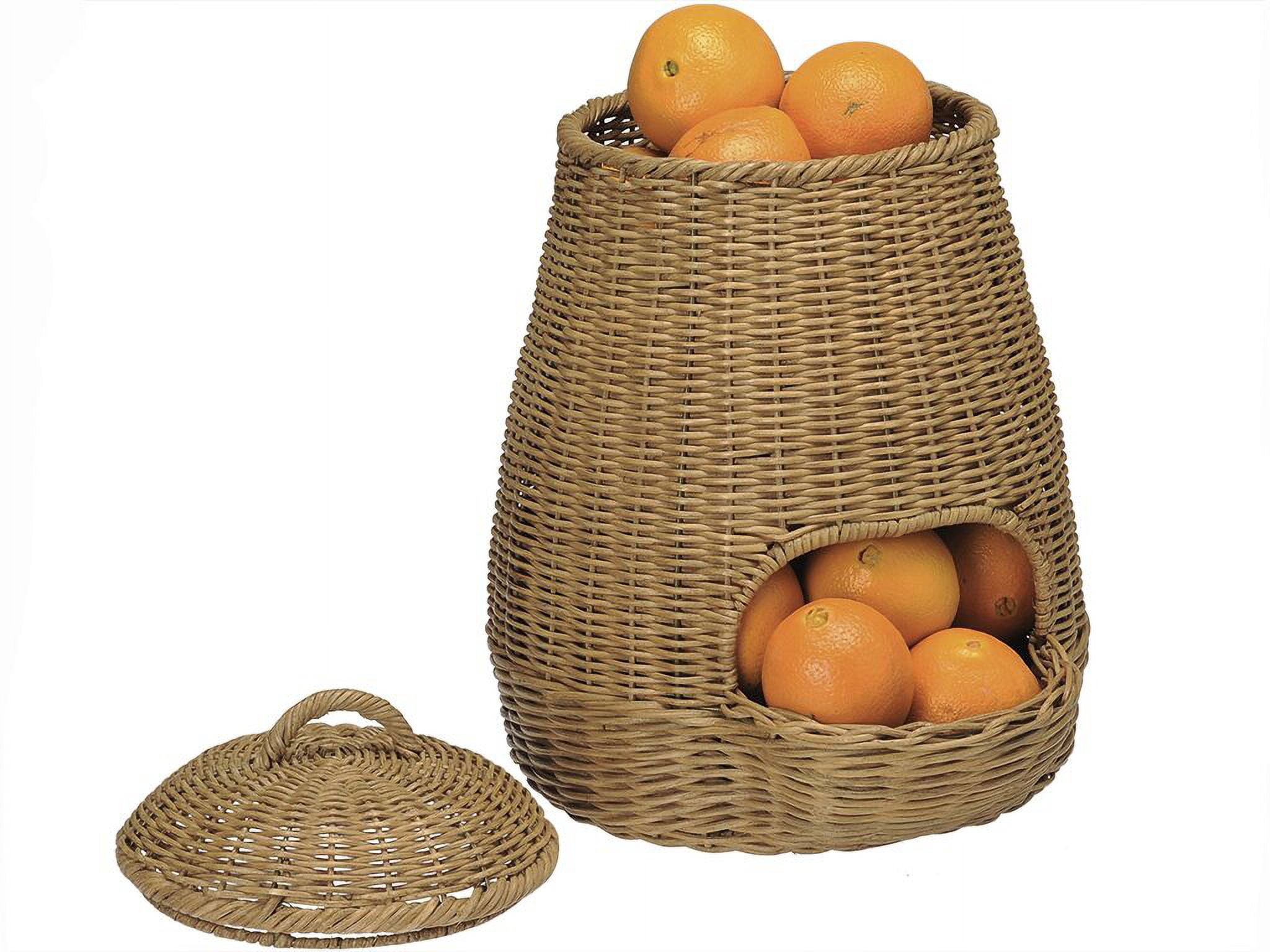Kouboo Wicker Potato & Onion Basket Fruit & Vegetable Storage Basket, Basket For Countertop, Kitchen, Small