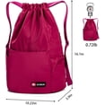 thumbnail image 6 of Lightweight Waterproof Drawstring Sports Backpack Gym Sack for Men Women Travel Running, 6 of 7