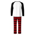 thumbnail image 6 of SUXIAN Family Matching Christmas Pajamas Long Sleeve Crew Neck Top Plaid Pants Soft Comfortable Holiday Sleepwear Two Piece Set Red_004 XL, 6 of 7
