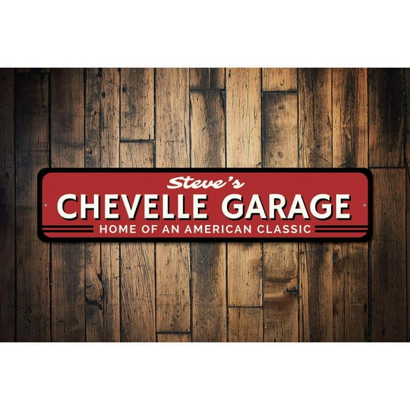 Chevy Chevelle Novelty Decor, Metal Wall Sign - 4x18 Inches