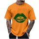 thumbnail image 1 of Pantalones de Sudador para Hombres Cortos Outfits de Verano Casual, Camiseta de Impresión de Moda con Cuello Redondo Manga Corta, 1 of 4