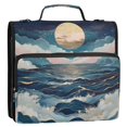 thumbnail image 5 of FORMRS Zipper Binder with Shoulder Strap 2-inch Ring 500 Sheet Capacity File Bag, Rolling Waves, 5 of 5
