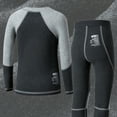 thumbnail image 2 of Ocealan Girls Boys Thermal Underwear Thermal Long Johns Set Dark Gray 120, 2 of 8