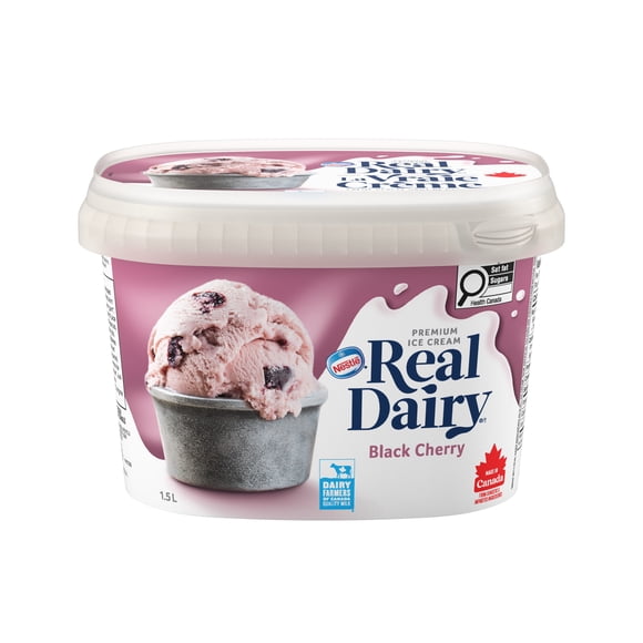REAL DAIRY Crème Glacée Haut De Gamme Cerise Noire 1,5 L