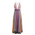 thumbnail image 4 of Leesechin Ladies Formal Dresses Print Gradient Bridesmaid Dresses Long Skirt Party Evening Plus Size Gowns, 4 of 5