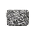 thumbnail image 3 of Daisy Rose Protective Laptop Sleeve Case for 13 Inch Laptop with Slip Pocket - Luxury PU Vegan Leather Shock Absorbant Hard Case for Work and School - Grey zebra, 3 of 7