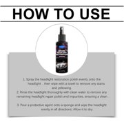 Advanced Ceramic Headlight Restoration Spray, 2026 New Headlight Restoration Spray with Ceramic Coating, Removes Yellowing Agent, Restores Clarity, Long-Lasting Protection, Car Care Tool