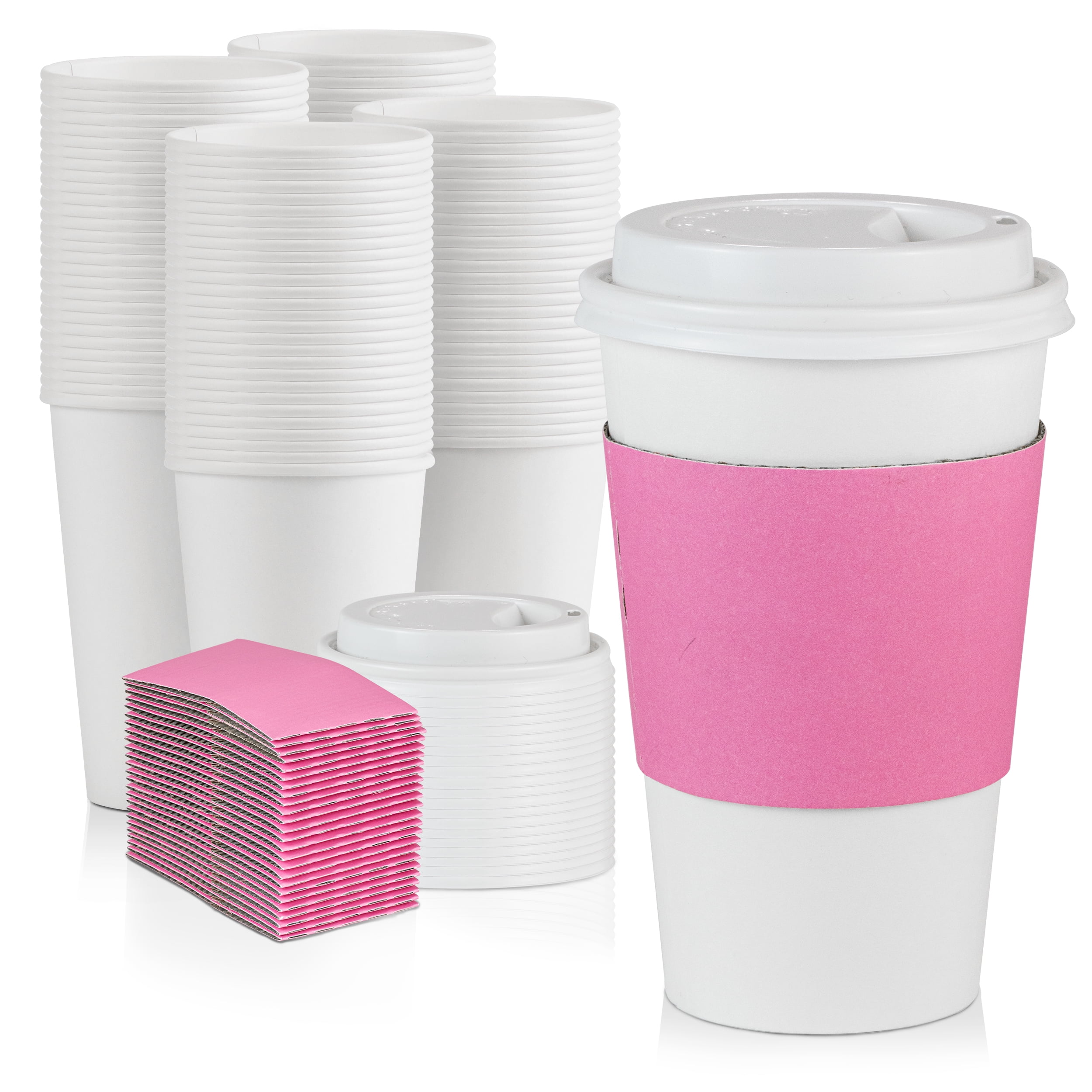 Perfect For Drinks Details about   100 Pack Quality Disposable Paper Hot Coffee Cups With Lids 