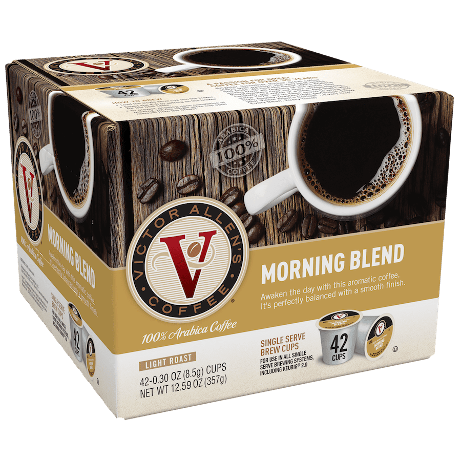 Victor Allen's Coffee Morning Blend, Light Roast, Single Serve Coffee Pods for Keurig KCup